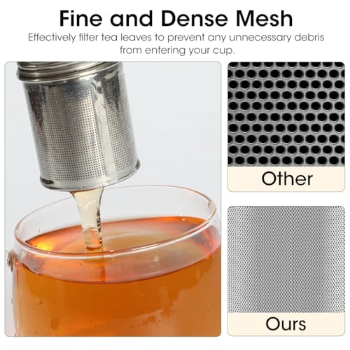 Image 4 of Supvox Tea Infuser SUS Tea Filter Fine Mesh Strainer with Tray for Mugs