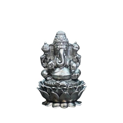 Image 1 of Default Title for the product Dista Silvers Antique Padmam Ganesh Right Trunk Sitting 67.51G