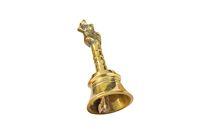Image 3 of Spillbox Traditional Brass Pooja Bell/Ghanti For Puja/Worship - 3.5" Inch Nandi