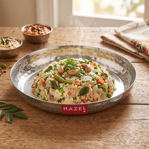 Image 2 of HAZEL Stainless Steel Snack Plate 18 cm