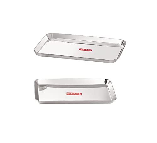 Image 10 of 2 / Small & Large for the product HAZEL Stainless Steel Serving Tray