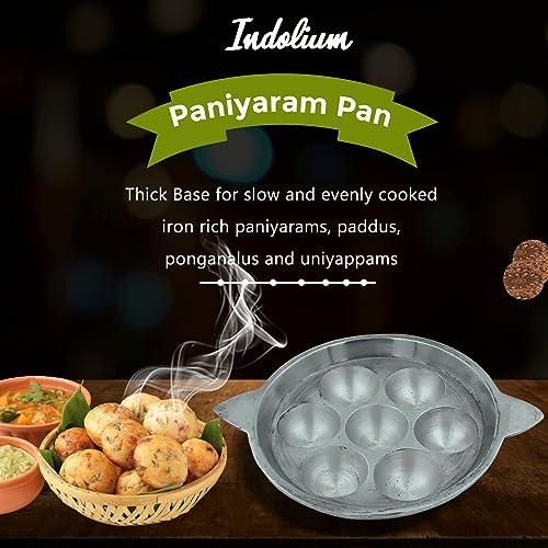 Image 4 of CooPany Traditional Indolium Appam Patra/Kuzhi Paniyaram Pan/Paniyara Kallu