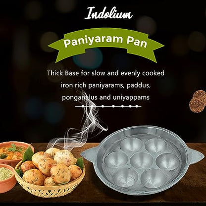 Image 4 of CooPany Traditional Indolium Appam Patra/Kuzhi Paniyaram Pan/Paniyara Kallu
