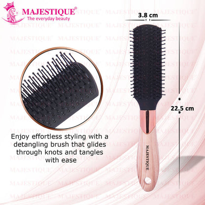 Image 2 of Majestique 8 Row Flat Series Hair Brush - Bio-Friendly Detangling Brush