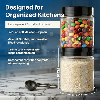 Image 6 of HomeWiz Airtight Plastic Storage Containers