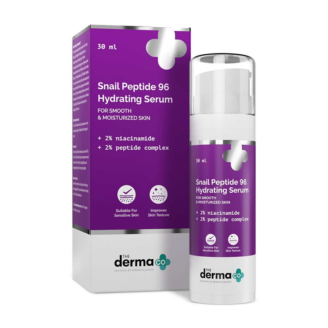 Image 1 of The Derma Co Snail Peptide 96 Hydrating Serum With Niacinamide & Peptide Complex For Smooth & Moisturized Skin