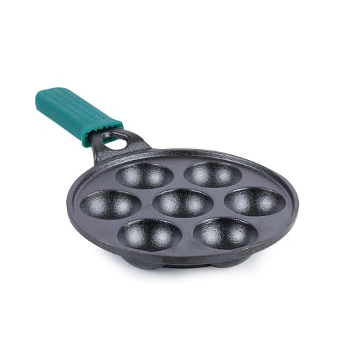Image 13 of Square Paniyaram Pan / 7 Pit / 8.3 Inch for the product The Indus Valley Cast Iron Paniyaram Pan