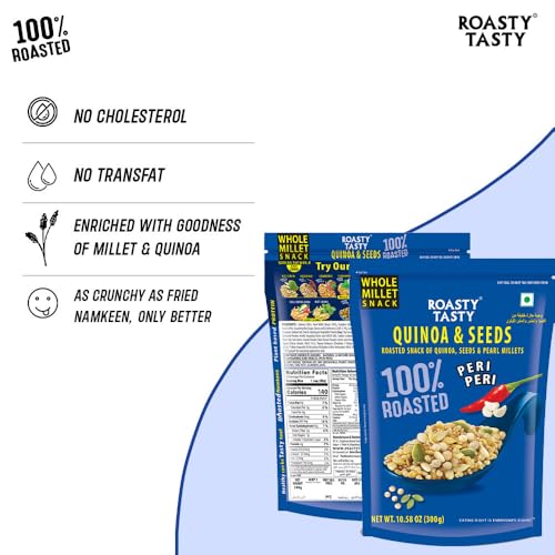 Image 4 of Roasty Tasty Quinoa & Seeds Peri Peri Healthy Snacks 300G