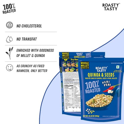 Image 4 of Roasty Tasty Quinoa & Seeds Peri Peri Healthy Snacks 300G