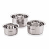 Image 1 of Default Title for the product neelam Stainless Steel Induction Bottom Boil and Stock Cookware Set of 3 Pcs(1950ml, 2550 ml,3200ml) Silver, Medium, CCKS003IB