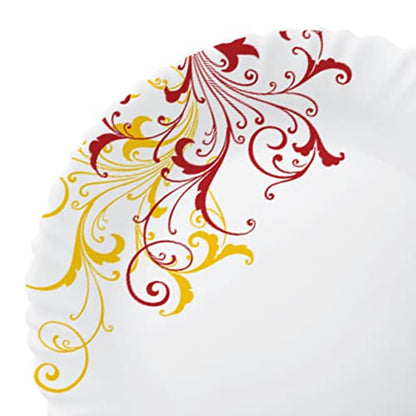 Image 6 of Cello Opalware Dazzle Series Yellow Scroll Dinner Set, 18Pcs