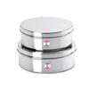 Image 1 of Default Title for the product KC Stainless Steel Flat Canisters Set Of 2 Pcs (Capacity 1.2Ltr & 1.5Ltr)