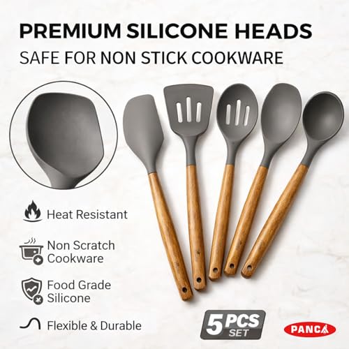 Image 3 of PANCA Non-Stick Silicone Spatula & Spoon Set (5 Pcs)