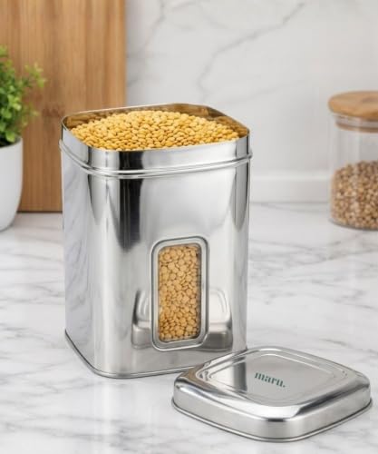 Image 2 of 2600ml for the product MARU Stainless Steel Square Kitchen Storage Container