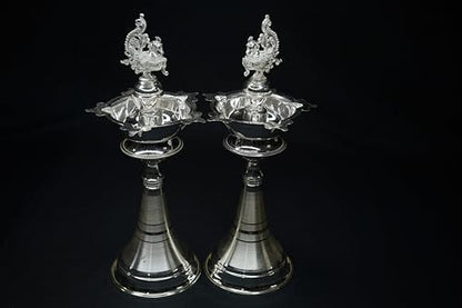 Image 3 of Dista Silvers Peacock Design Fancy Diya Pair 310g