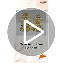 Image 2 of Gold Art India Laxmi Ganesh Gold Plated Off White Terracotta Idol for Home Decor 3.7" Inch
