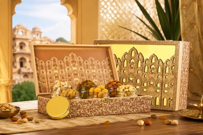 Image 1 of Default Title for the product Brown tree Dry Fruit Gift Hamper Mahal 6P 950g