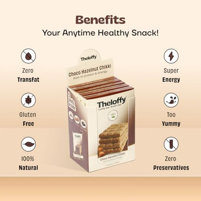 Image 4 of THELOFFY Premium Choco Hazelnut Chikki Gajak Groundnut Brittle Traditional Indian Sweets & Snacks