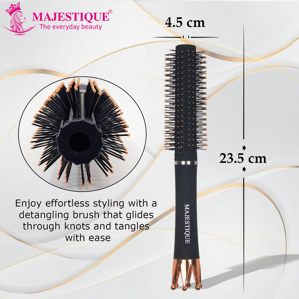 Image 2 of Majestique Crown Series Round Hair Brush for Blow Drying HR151 Nylon Bristles