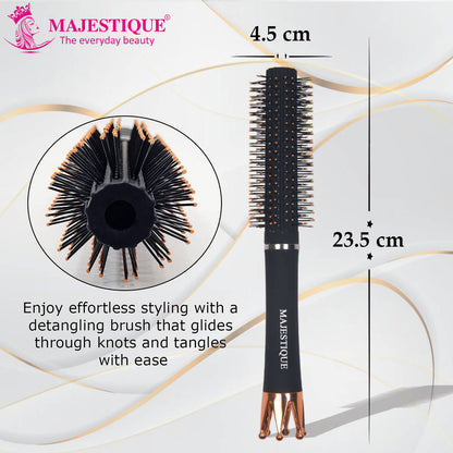 Image 2 of Majestique Crown Series Round Hair Brush for Blow Drying HR151 Nylon Bristles
