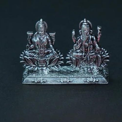 Image 1 of Default Title for the product Dista Silvers Antique Lakshmi Ganesh Idol, 20g