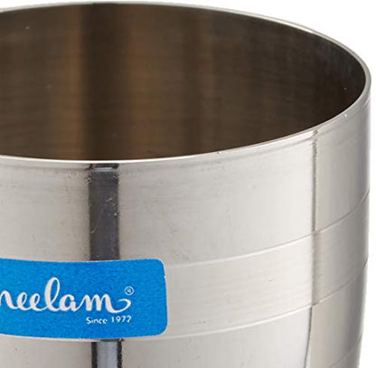 Image 2 of neelam Stainless Steel Diamond Glass Set of 12 400 ml