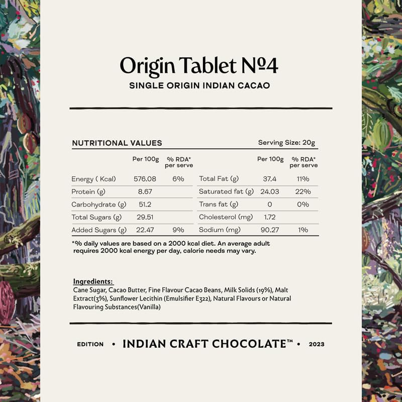 Image 3 of Manam Chocolate Single Origin India Series -43% Malt Milk, 80g