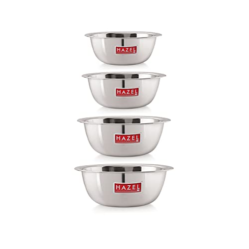 Image 22 of 4 / 1100, 1500, 2100, 2730 ML for the product HAZEL Stainless Steel Mixing Bowl