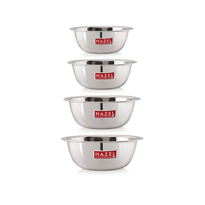 Image 22 of 4 / 1100, 1500, 2100, 2730 ML for the product HAZEL Stainless Steel Mixing Bowl
