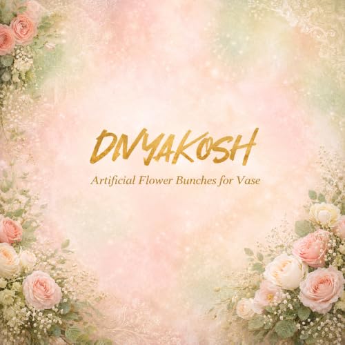 Image 7 of Divyakosh Artificial Flowers Bunch (Vase Not Included). Artificial Flower for Vase Flower Bouquet Gift, 8 Artificial Tulips (5 Ivory White & 3 Soft Yellow), Home Deﾌ…or for Living Room