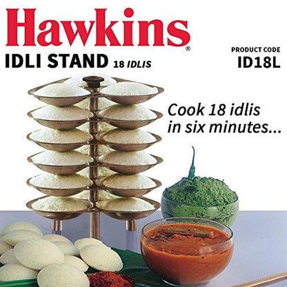 Image 3 of Hawkins Idli Stand - 18 Idlis, (For 6.5 Litre and bigger Pressure Cooker), Silver,Aluminium (G20)