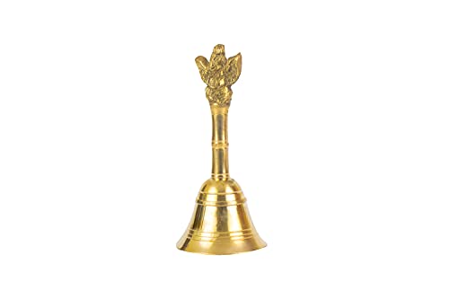 Image 2 of Spillbox Traditional Brass Pooja Bell/Ghanti For Pooja - 5" Inch Garuda