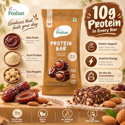 Image 2 of Acme Poshan High Protein Bar - Dates & Almonds | 50g