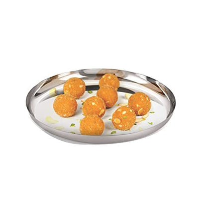 Image 4 of neelam Stainless Steel 9, 18 Gauge J.K Khumcha Thali, 20.5 cm