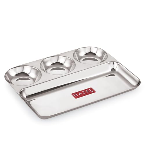 Image 3 of HAZEL Stainless Steel 4 Compartment Section Plate
