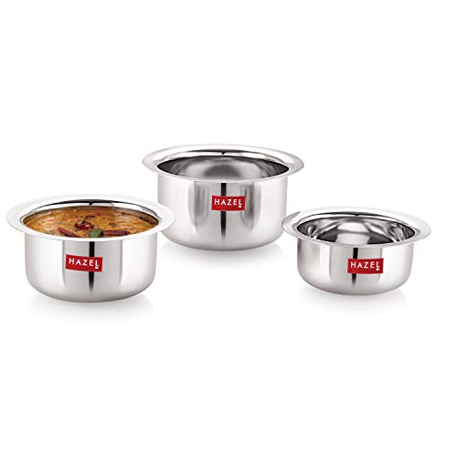 Image 3 of HAZEL Small Utensils Set for Kitchen | Set of 3 (300 ml, 500 ml & 800 ml)