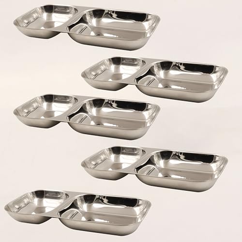 Image 4 of Pack of 5 for the product Spillbox Stainless Steel Plate