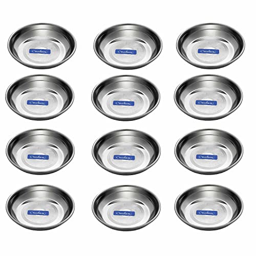 Image 4 of neelam Stainless Steel Diamond Halwa Plate Set of 12, 9.8 cm