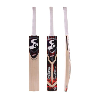 Image 4 of SG Sierra Plus Kashmir Willow Cricket Bat, Short Handle, Black and Red Design