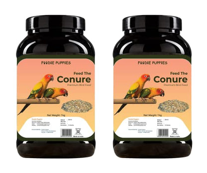 Image 5 of Container - Conure Seed, 2Kg for the product Foodie Puppies Bird Food for Conures