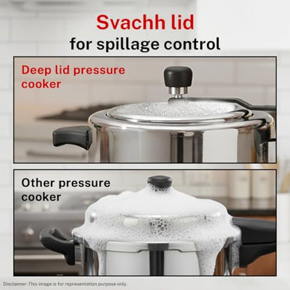 Image 4 of Prestige Stainless Steel Nakshatra Essential Svachh Pressure Cooker 5L