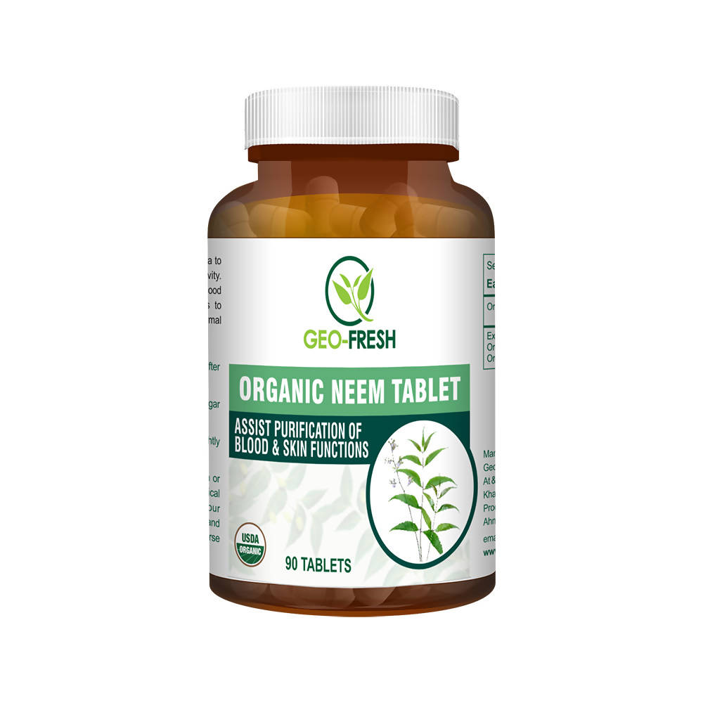 Image 1 of 90 tabs for the product Geo-Fresh Organic Neem Tablets