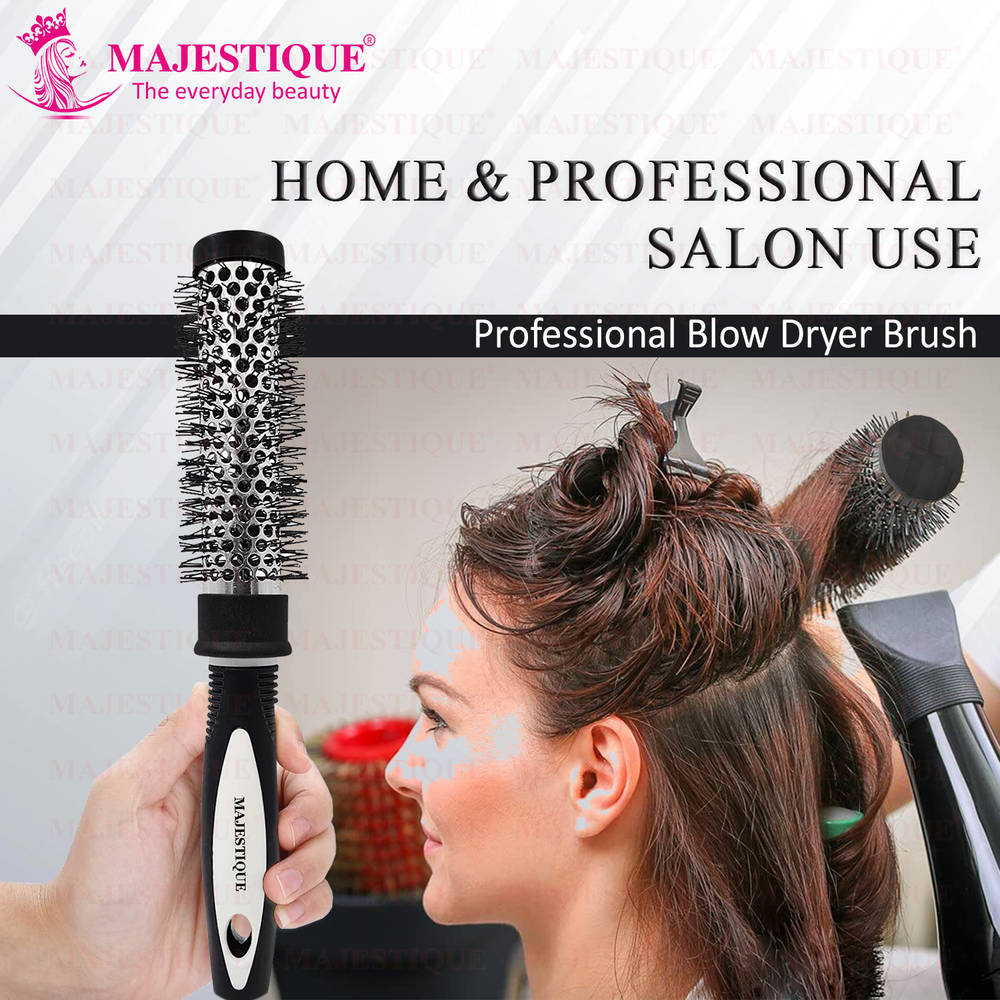 Image 6 of Majestique Blow Dry Hair Roller Brush Large Ceramic Ion Brush Drying Straightening Curling