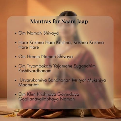 Image 4 of Tulsi Mala 108 Beads Original for Japa Meditation and Prayer | Natural Holy Basil Japa Mala with Gomukhi for Mantra Chanting Puja and Spiritual Healing (Combo Pack) | Naam Jaap Mala