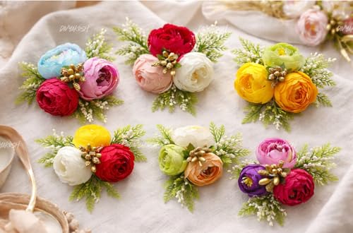 Image 1 of Default Title for the product Divyakosh Decorative Peony Flower Bunch Set | Package Contains 6 Artificial Flower Bunches for Wedding, Trousseau & Gift Packing