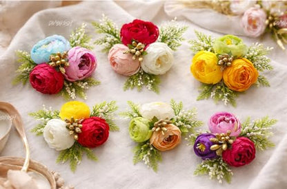 Image 1 of Default Title for the product Divyakosh Decorative Peony Flower Bunch Set | Package Contains 6 Artificial Flower Bunches for Wedding, Trousseau & Gift Packing