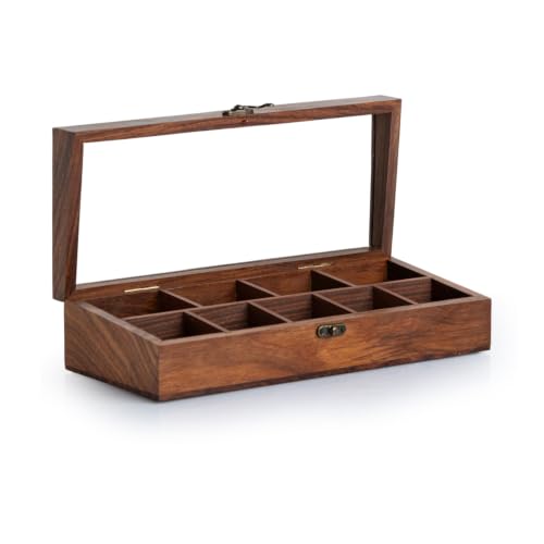 Image 2 of ExclusiveLane Spice Keeper Wooden Spice Box with Spoon 130 & 80 Gm