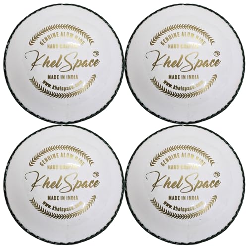 Image 3 of 4 for the product KHELSPACE KS-20 Leather White Cricket Ball