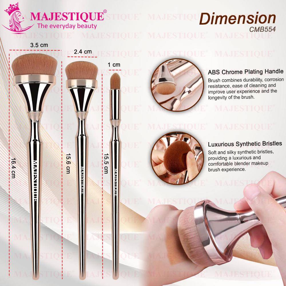 Image 2 of Majestique Foundation, Concealer and Multi-Use Brush Professional Luminous HD Brushes