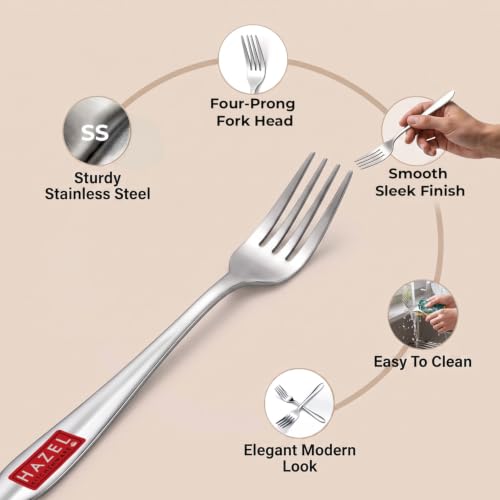 Image 5 of HAZEL Stainless Steel Fork Set of 6 16cm